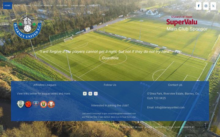 Képernyőkép: blarneyunited.com