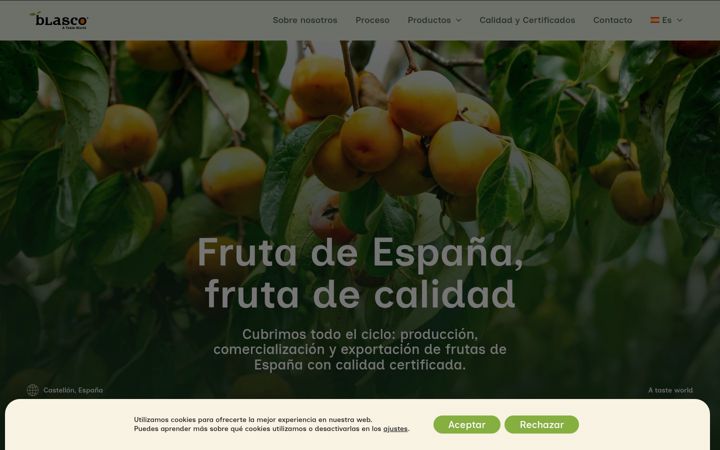 Screenshot of blasco-fruit.es