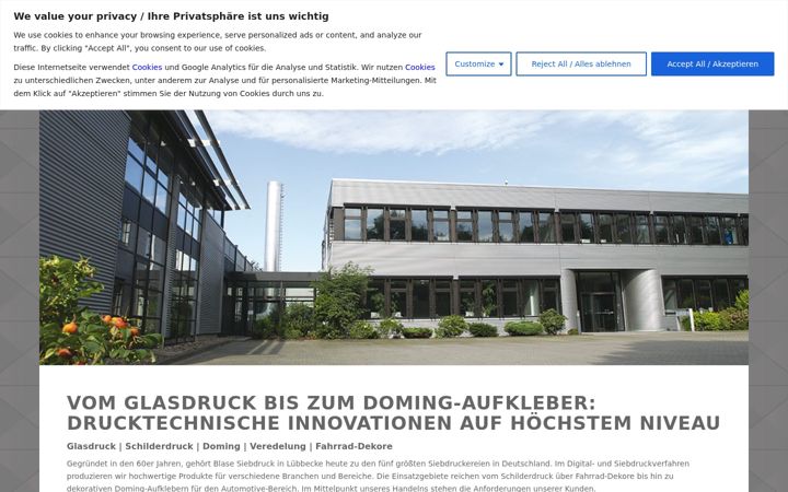 Screenshot of blase.de