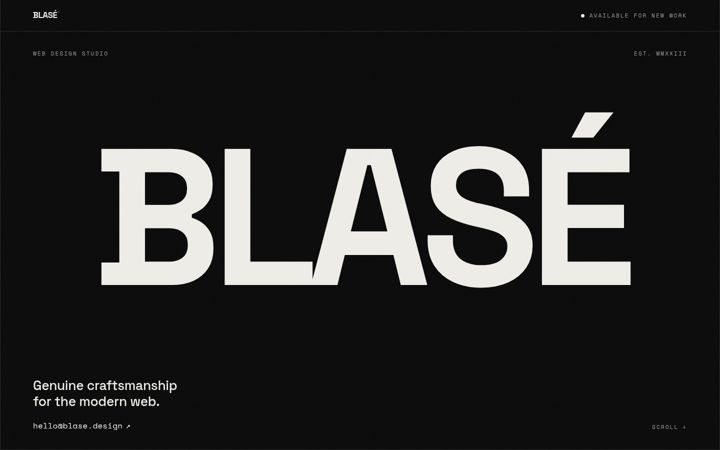 Screenshot of blase.design