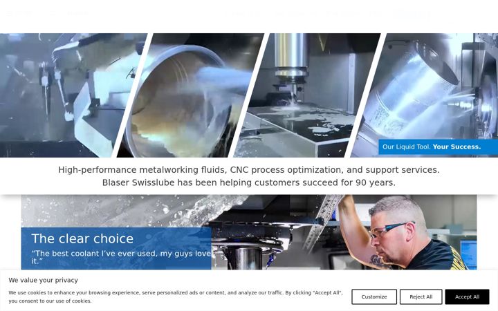Screenshot of blaser.com