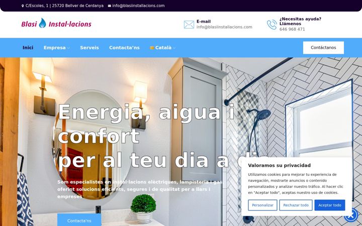 Screenshot of blasiinstallacions.com