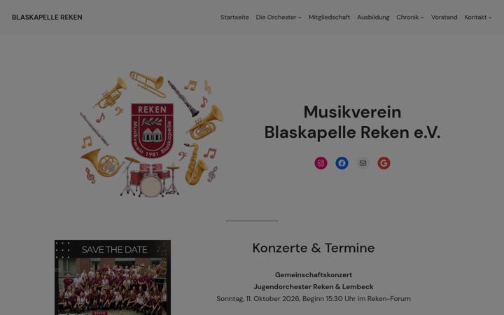 Screenshot of blaskapelle-reken.de
