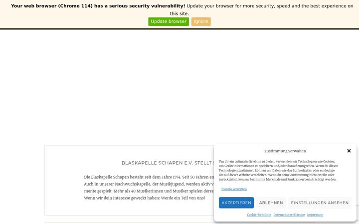 Screenshot of blaskapelle-schapen.de