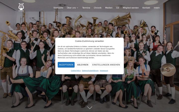 Screenshot of blaskapelle.boku.ac.at