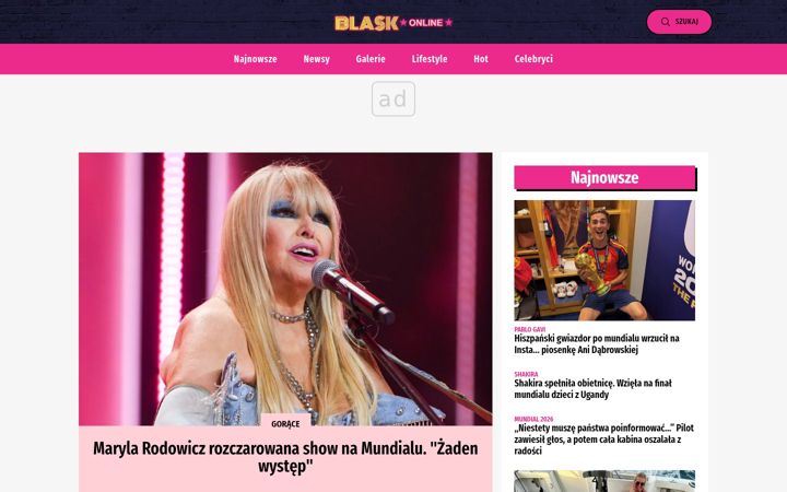 Screenshot ta' blaskonline.pl