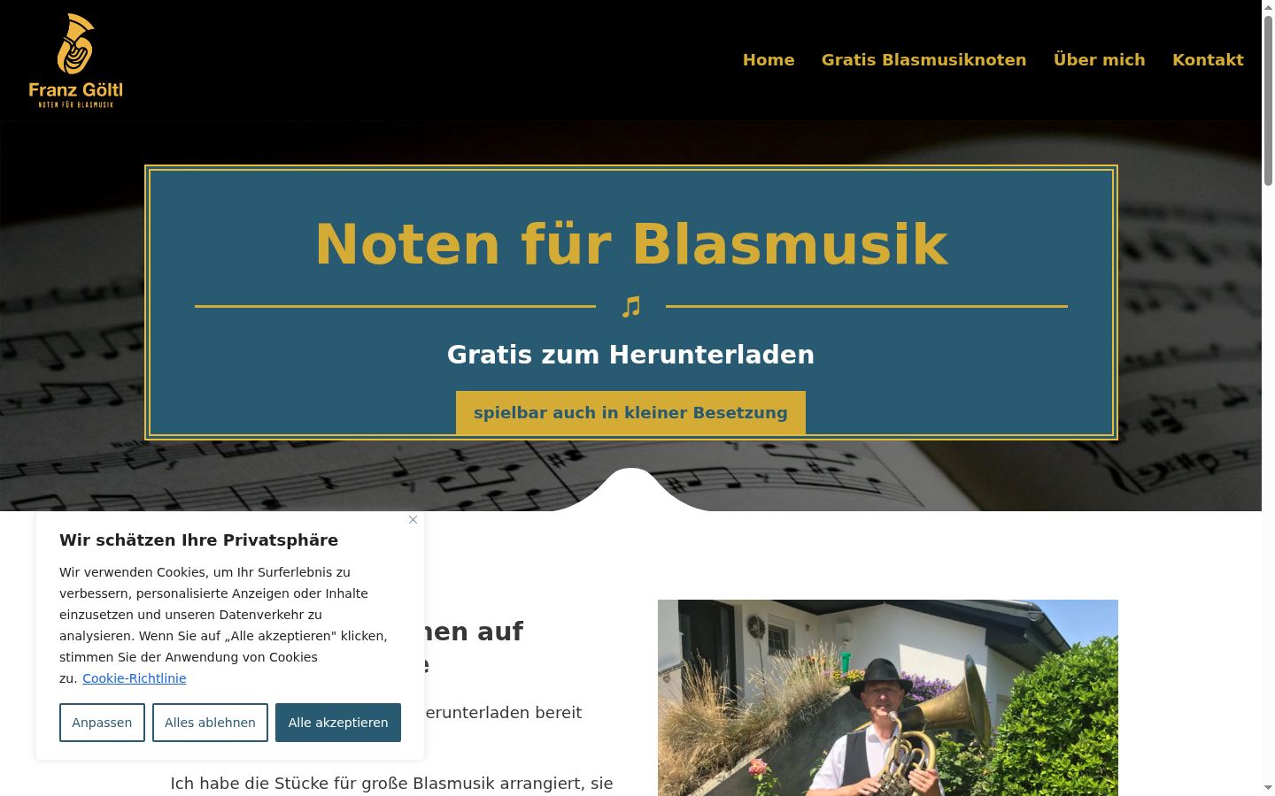 Screenshot van de toestemmingsbanner zoals getoond vóór enige interactie