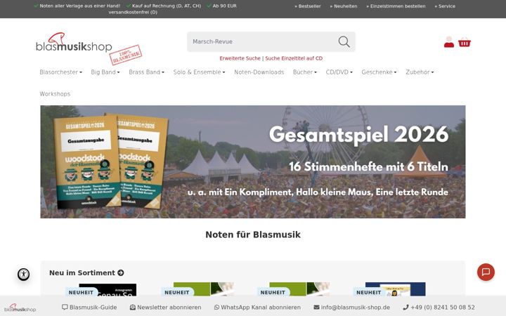 Screenshot of blasmusik-shop.de