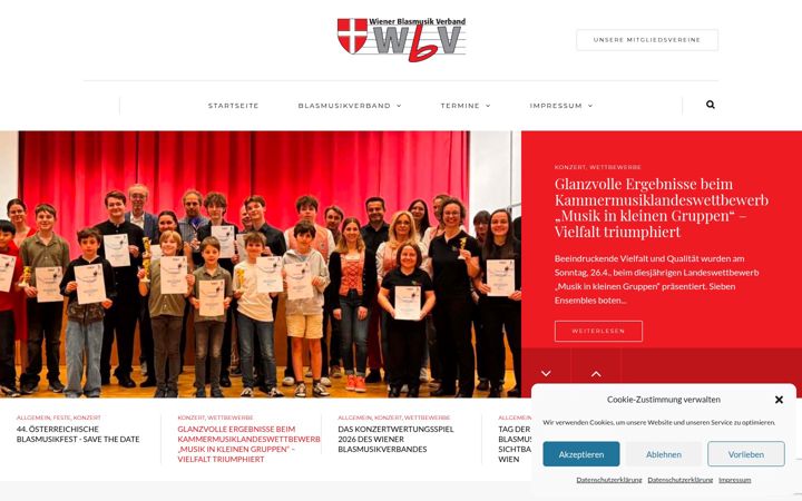 Screenshot of blasmusik-wien.at