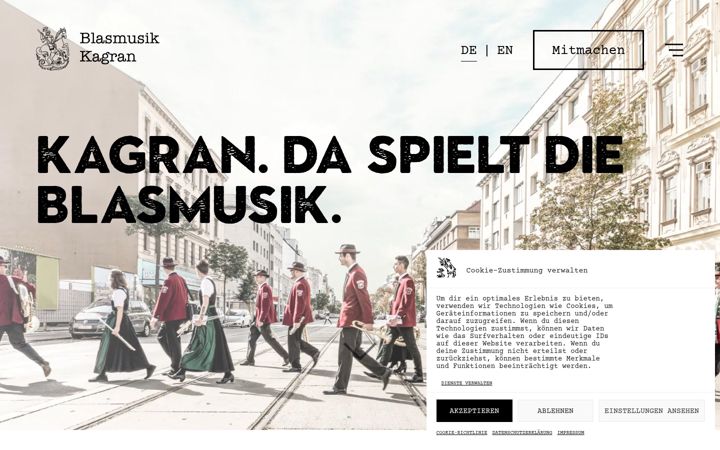 Screenshot of blasmusikkagran.at