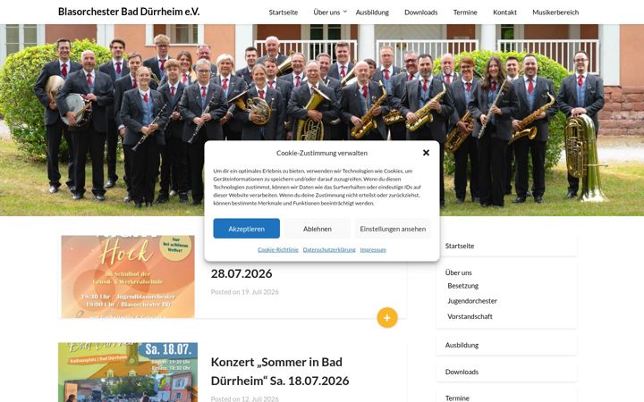 Screenshot van blasorchester-bd.de
