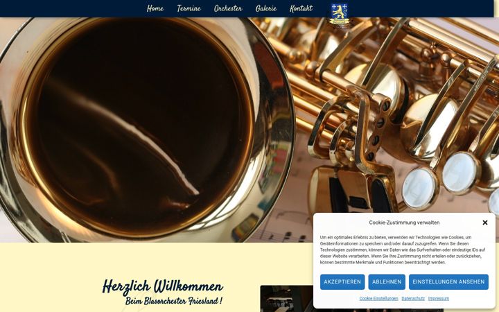 Screenshot of blasorchester-friesland.de