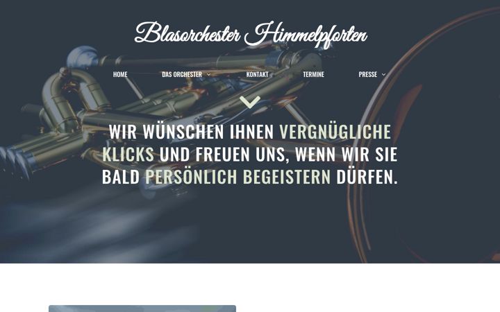 Posnetek zaslona blasorchester-himmelpforten.de