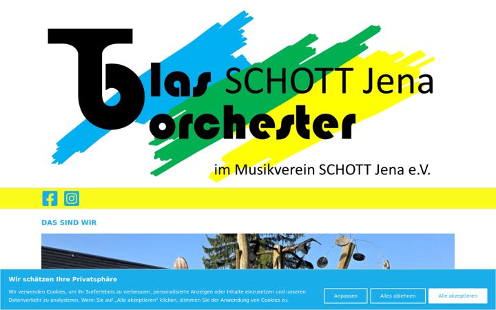 Posnetek zaslona blasorchester-schott-jena.de
