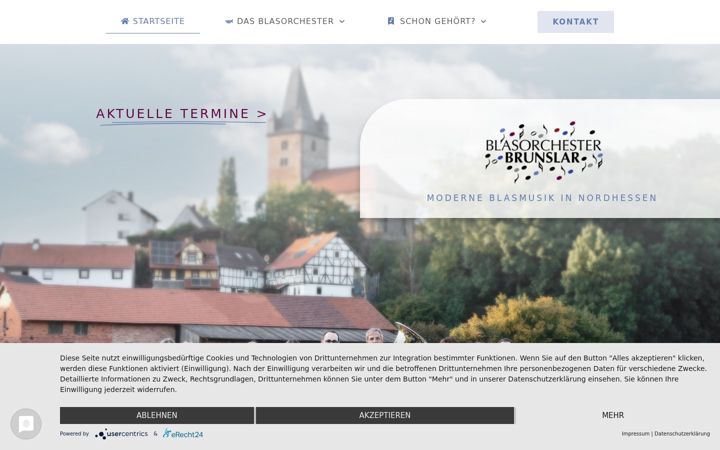 Screenshot of blasorchesterbrunslar.de