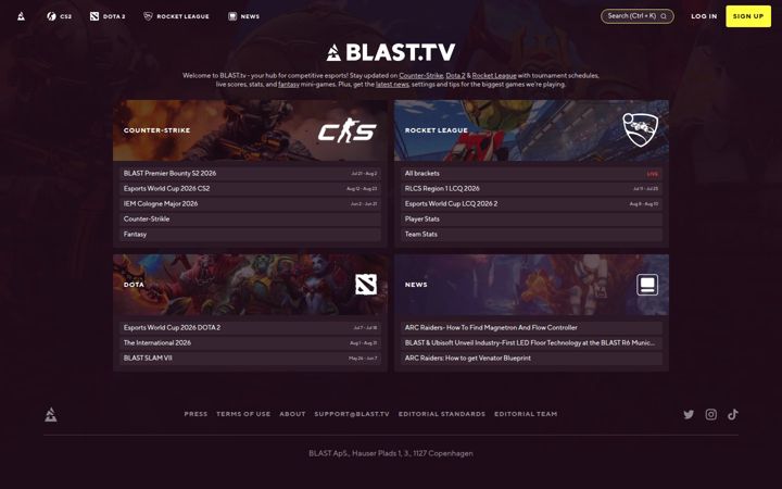 Captura de pantalla de blast-dev.tv