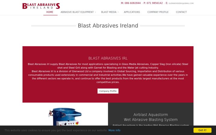 Screenshot of blastabrasives.ie