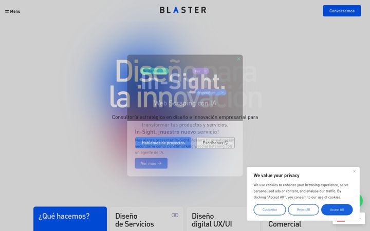 Екранна снимка на blasterdesign.com
