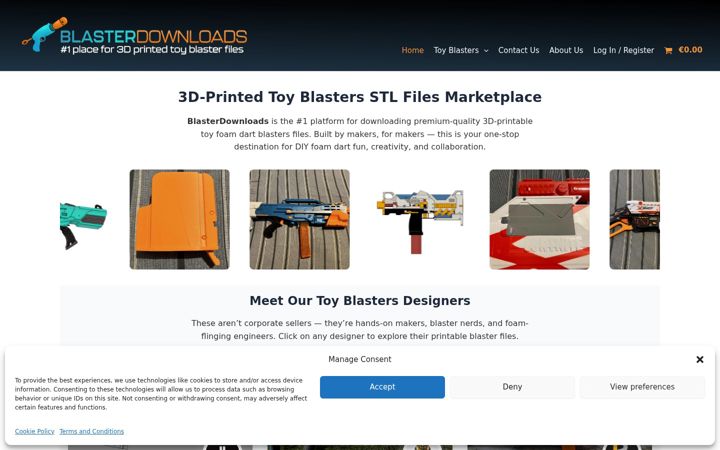 Екранна снимка на blasterdownloads.com