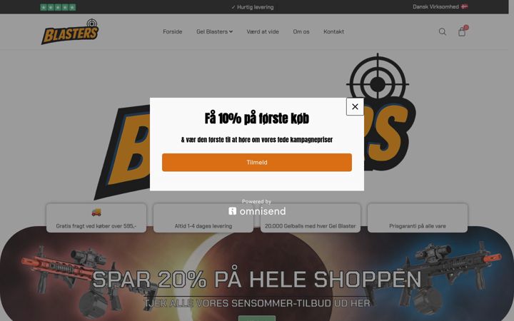 Screenshot of blasters.dk