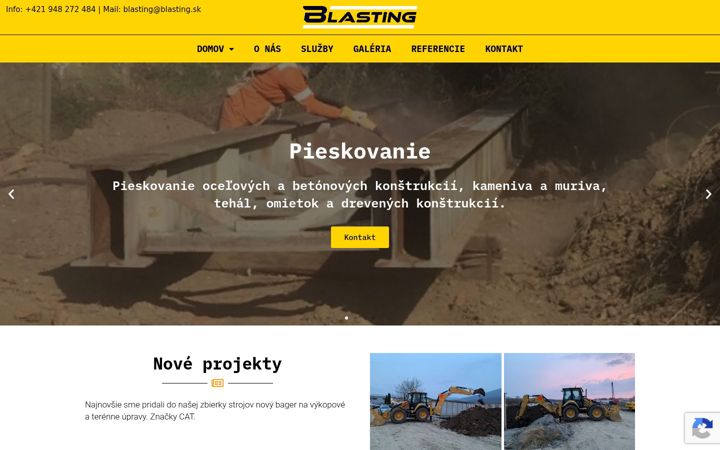 Screenshot of blasting.sk