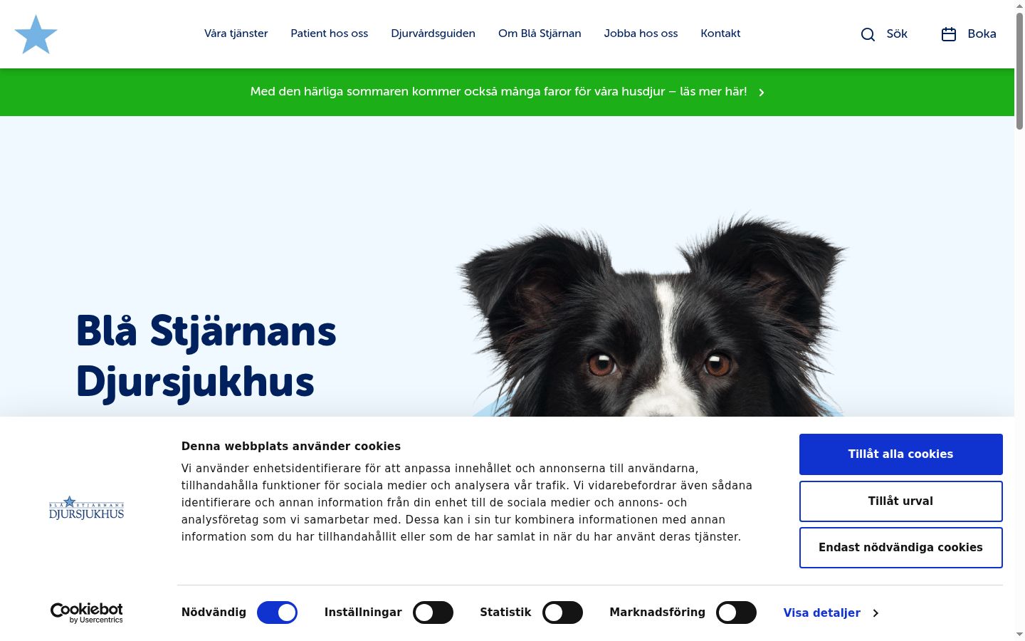 Kuvakaappaus suostumusbannerista, joka näytettiin ennen mitään vuorovaikutusta
