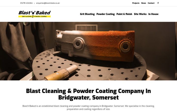 Screenshot of blastnbake.co.uk
