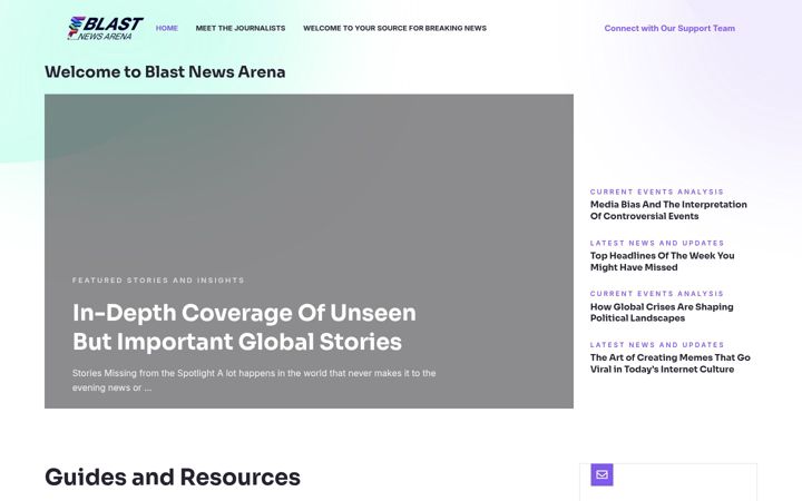 Screenshot of blastnewsarena.com