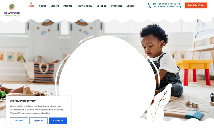 Screenshot of blastofflearningcenter.com