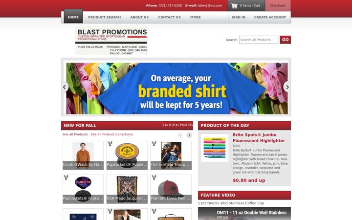 Snimka zaslona za blastpromotions.com