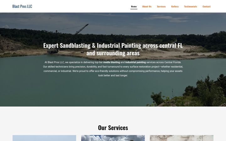 Screenshot of blastprosllc.com