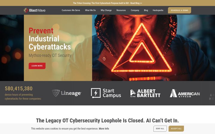 Screenshot of blastwave.com