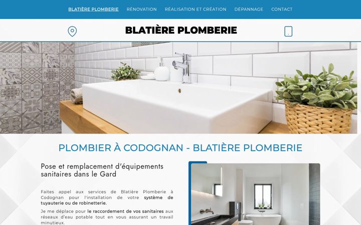 Skjermbilde av blatiereplomberie.fr