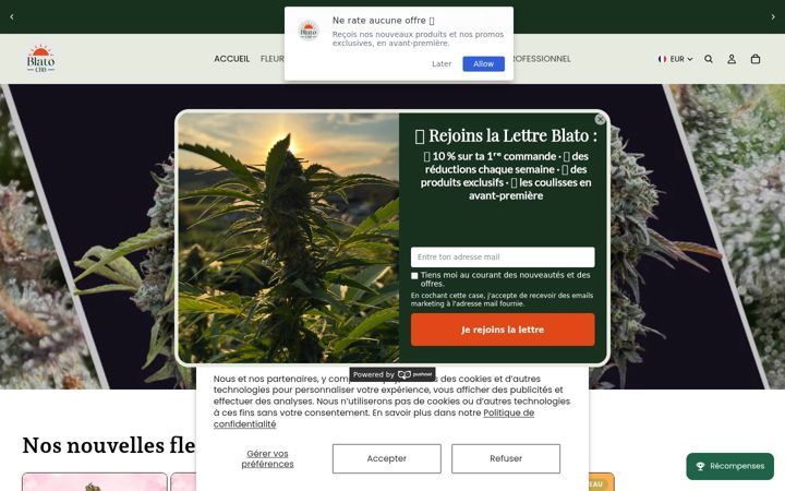 Screenshot of blatocbd.fr