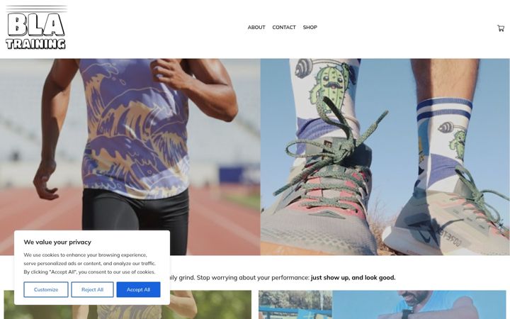 Screenshot of blatraining.com