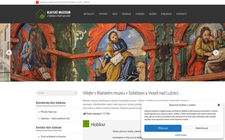 Screenshot of blatskemuzeum.cz