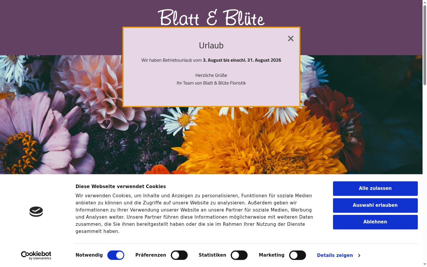Screenshot tal-banner tal-kunsens muri qabel kwalunkwe interazzjoni