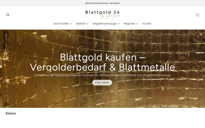 Screenshot of blattgold24.de