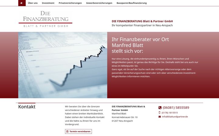 Screenshot von blattundpartner.de
