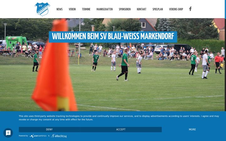 Screenshot of blau-weiss-markendorf.de