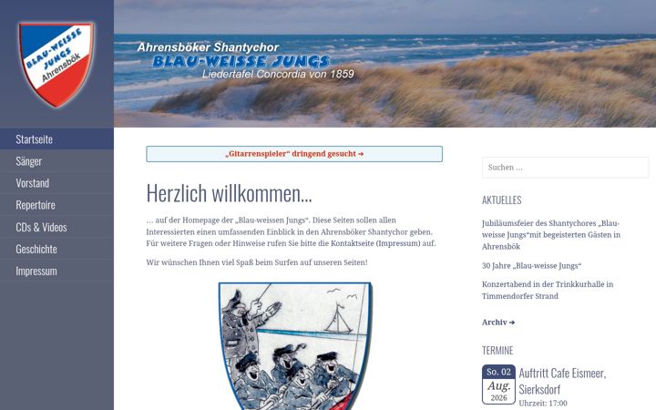 Screenshot of blau-weisse-jungs.de