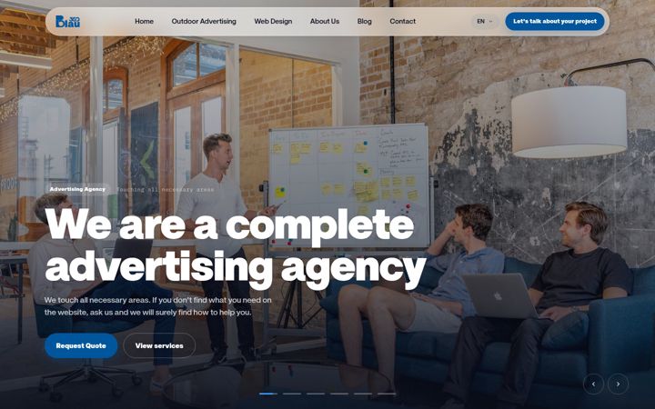 Screenshot of blau360.com