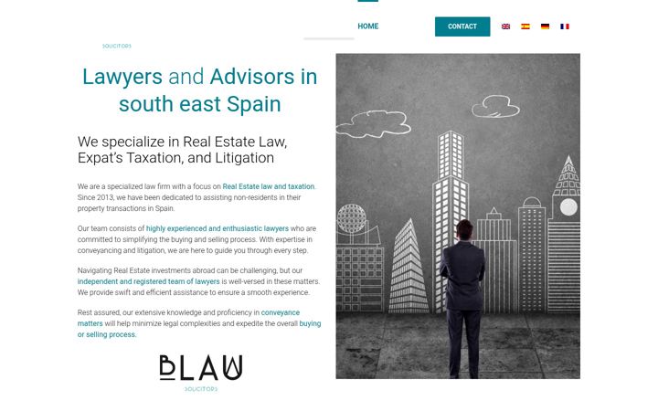 Screenshot van blauabogados.com