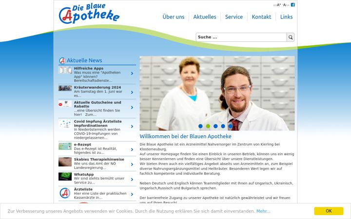 Screenshot of blaueapotheke.at