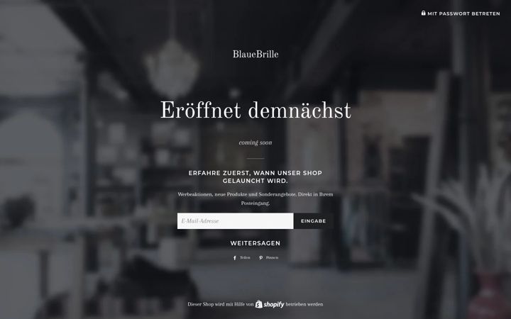 Screenshot of blauebrille.com