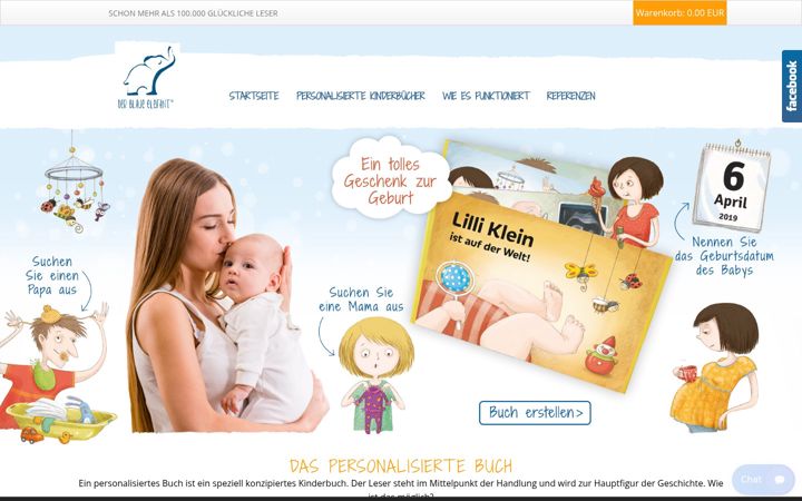 Screenshot of blaueelefantenbuecher.at