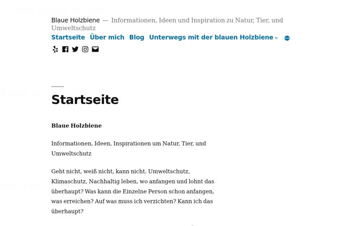 Screenshot of blaueholzbiene.de