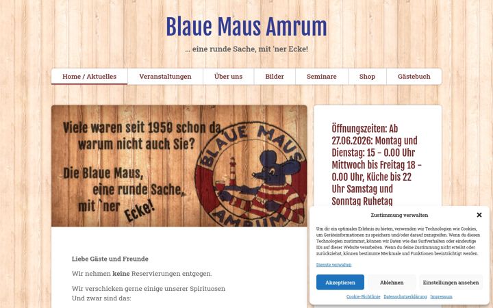 Screenshot of blauemaus-amrum.de