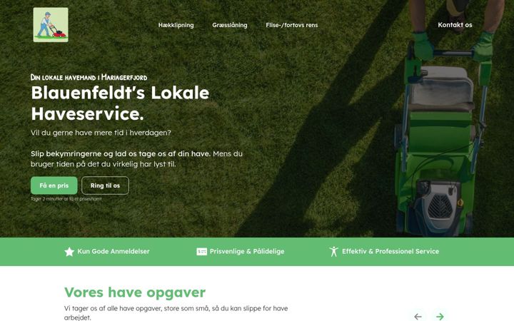 Snímek obrazovky blauenfeldthaveservice.dk