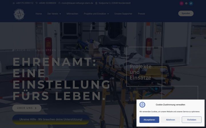 Screenshot of blauer-rettungs-stern.de
